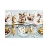 PartyDeco születésnapi glitter gyertya, 18, arany, 10cm