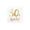 PartyDeco születésnapi szalvéta, 30, 33×33 cm, 20 db