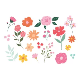 PartyDeco tetoválás, virágok, 19 db