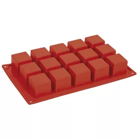 PAVONI CUBE, kocka forma, szilikon, 3x5 db, 4x4x4 cm