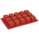 PAVONI CUBE, kocka forma, szilikon, 3x5 db, 4x4x4 cm