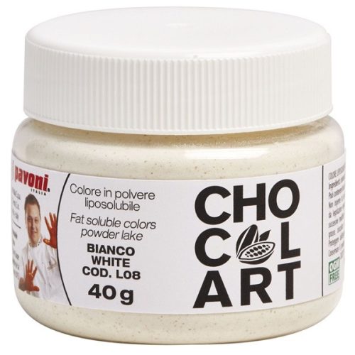 PAVONI COLOR FEHÉR, Zsíroldékony csokoládé színező, azómentes, 40 g