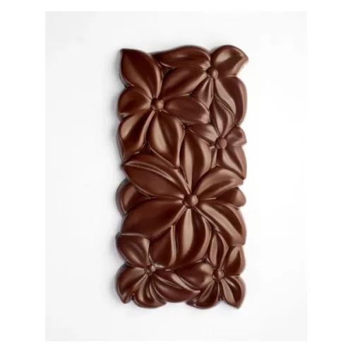 PAVONI FLORA, virágos polikarbonát táblás csokoládé forma, 3 db, 15,4x7,7x1,1 cm