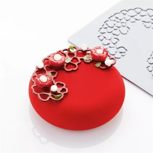 PAVONI HEARTS1, forma, szilikon, díszítéshez, 1x3 db, 13,7x7,6x0,2 cm