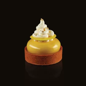 PAVONI szilikon desszert forma, kerek, Ø60×20mm, 48ml, 8 imprint, 300×175mm lap