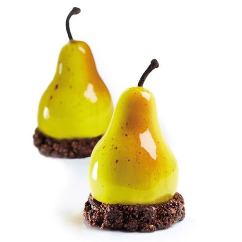 PAVONI KÖRTE, Realisztikus gyümölcs szilikon forma, 20 db, 5,3x7 cm