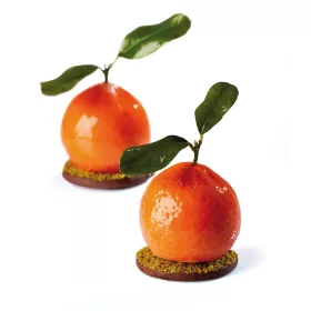 PAVONI szilikon desszert forma, mandarin, Ø57×50mm, ~90ml, 20 imprint