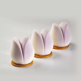 PAVONI szilikon desszert forma, tulipán, Ø55×56mm, 90ml, 20 imprint, 300×400mm lap