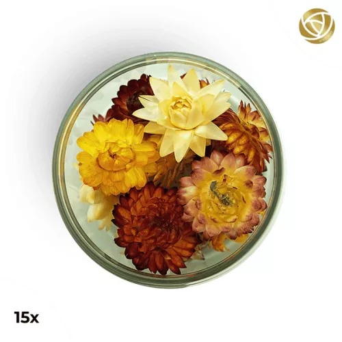 ROSIE ROSE szárított virág, szalmavirág, 15db