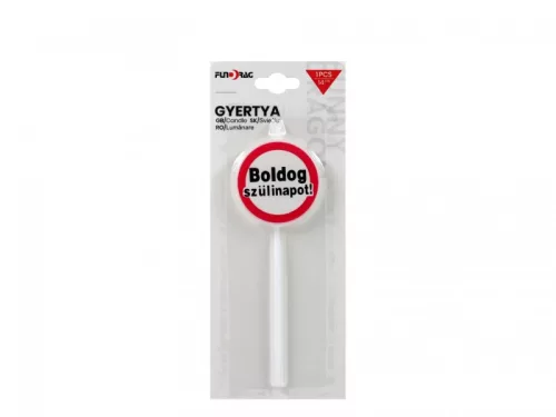 Boldog Születésnapot feliratú gyertya, 14 cm