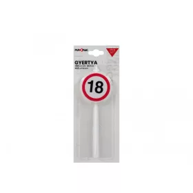 Kerek számgyertya 18-as, 14 cm