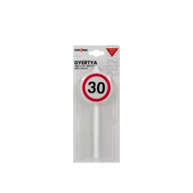 Kerek számgyertya 30-as, 14 cm