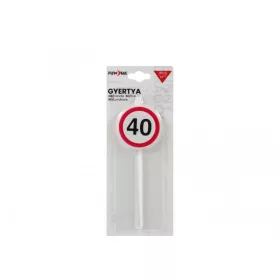 Kerek számgyertya 40-es, 14 cm