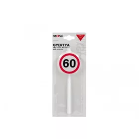 Kerek számgyertya 60-as, 14 cm