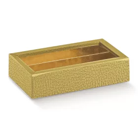 Bonbon doboz, arany, 145×75×35 mm