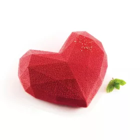 SILIKOMART szilikon tortaforma, szív origami , 175×165mm h55mm, 600ml