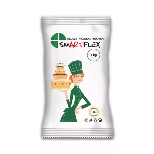 Smartflex fondant massza (tortaburkoló), FŰZÖLD, vanília, 1kg
