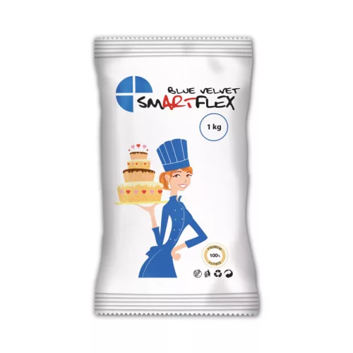 Smartflex fondant massza (tortaburkoló), KÉK, vanília, 1kg