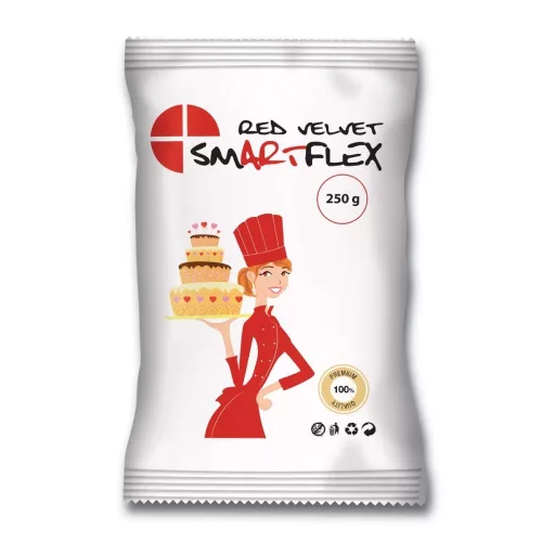 Smartflex Velvet fondant massza, vanília, PIROS, 250g