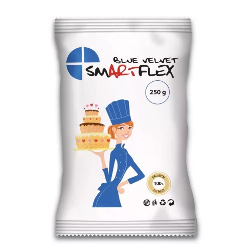Smartflex Velvet fondant massza, vanília, KÉK, 250g