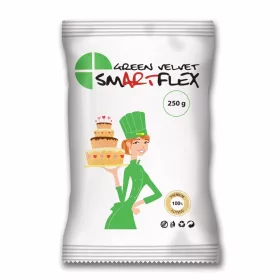 Smartflex Velvet fondant massza, vanília, ZÖLD, 250g