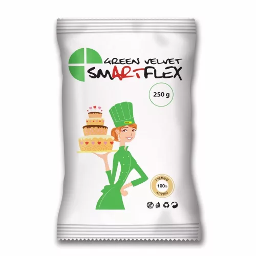 Smartflex Velvet fondant massza, vanília, ZÖLD, 250g