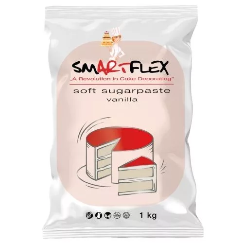 Smartflex Soft, puha, fondant massza, vanília, PIROS, 1kg