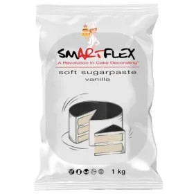 Smartflex Soft, puha, fondant massza, vanília, FEKETE, 1kg