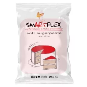 Smartflex Soft, puha, fondant massza, vanília, PIROS, 250g