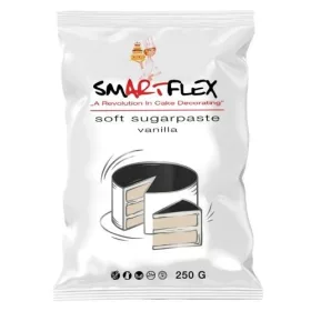 Smartflex Soft, puha, fondant massza, vanília, FEKETE, 250g