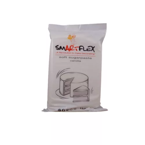 Smartflex Soft, puha, fondant massza, mandula, FEHÉR, 1kg