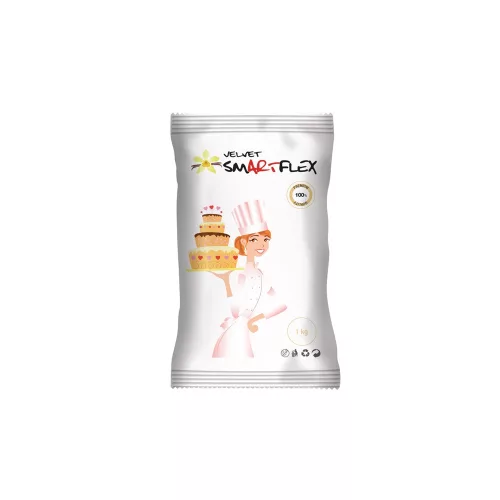 Smartflex fondant massza (tortaburkoló), FEHÉR, vanília, 1kg