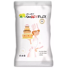 Smartflex fondant massza (tortaburkoló), FEHÉR, citrom, 1kg