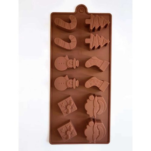 Bonbon forma, szilikon, karácsony, 12 db-os , 20,5×10,5 cm