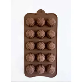 Bonbon forma, szilikon, virág, 15 db-os , 20,5×10,5 cm