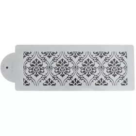 Torta stencil, nonfiguratív minta, műanyag, 41,5×14,5 cm