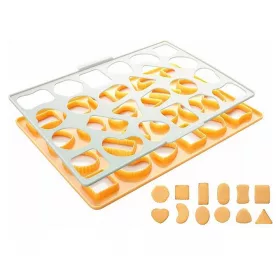   Tészta kiszúró rács, apró sütemény, műanyag, 23×33 cm