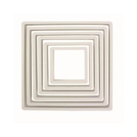 Négyzet alakú kiszúró készlet, műanyag, 6 db-os