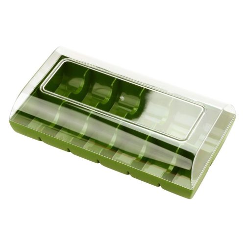 Silikomart macaron doboz, zöld, műanyag, 12 db