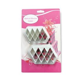   Fondant és marcipán mintázó rács, rombusz, műanyag, 9×6cm