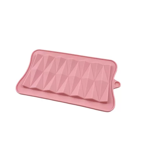 Bonbon forma, szilikon, háromszögmintás táblacsokoládé,10×17,5 cm