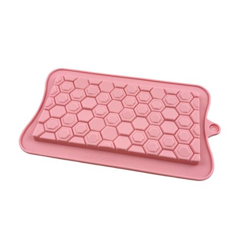 Bonbon forma, szilikon, méhsejt mintás táblacsokoládé,10×17,5 cm