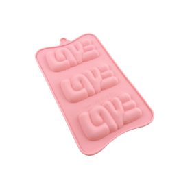 Bonbon forma, szilikon, LOVE, 3 db