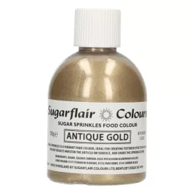 Sugarflair ehető csillámpor cukorból, antik arany, 100g