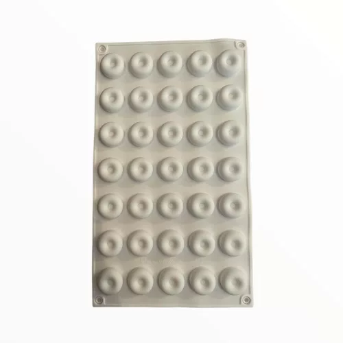 Mini kör alakú korong apró mélyedéssel szilikon forma, 35 db-os, 19×30 cm