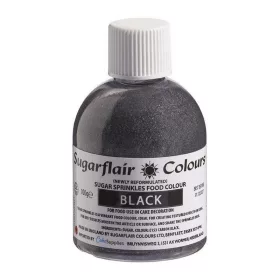 Sugarflair ehető csillámpor cukorból, fekete, 100g