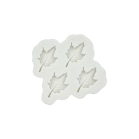   Mini levél fondant forma, szilikon, 7,5×7,2 cm - borostyánlevél