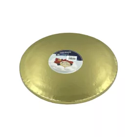 Tortadob virágmintával, arany, 28 cm