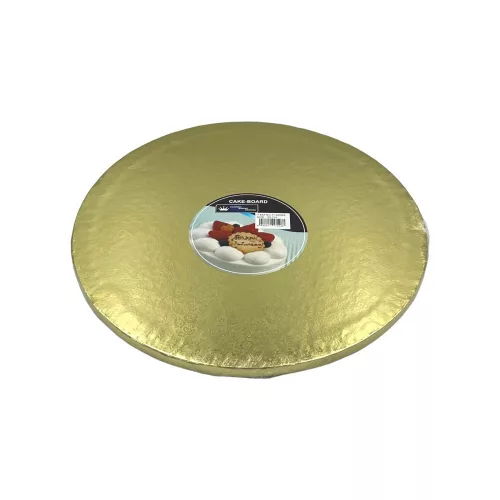 Tortadob virágmintával, arany, 30 cm
