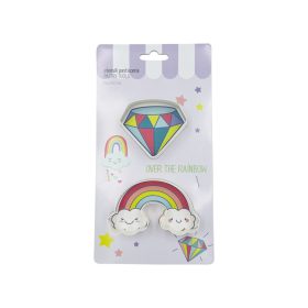 Műanyag kiszúró szett, gyémánt és szivárvány